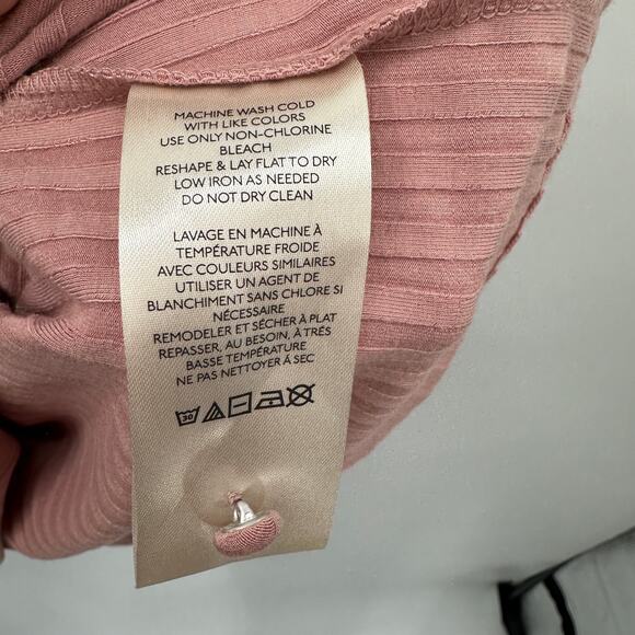 ANTHROPOLOGIE NWT A+ Ribbed Knit Off The Shoulder Top Mauve Pink Sweater // 2X - Picture 9 of 11